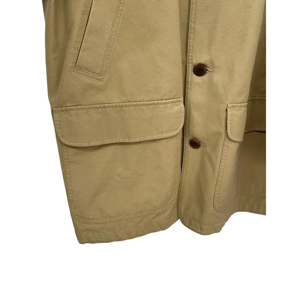Vintage LL Bean Chore Barn Coat Corduroy Collar Flannel Lined Men’s Size Large